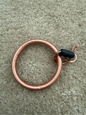 Oventure Big O Leather Key Ring - Rose Gold